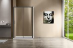 Душевой уголок Vincea Garda 150x90 VSR-1G9015CLGM профиль Вороненая сталь стекло прозрачное