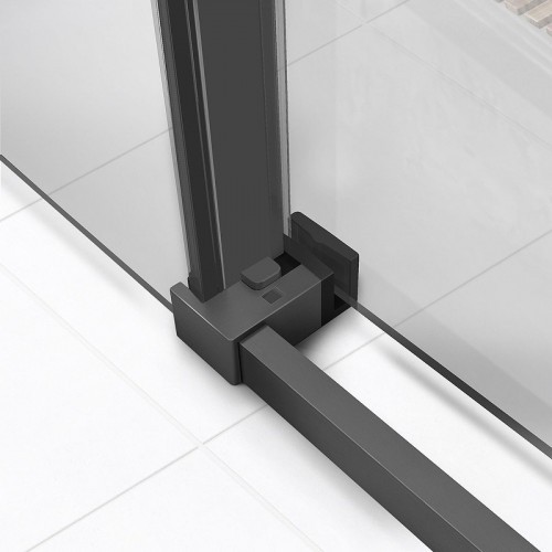 Душевой уголок Vincea Slim Soft 130x100 VSR-1SS1013CLGM профиль Вороненая сталь стекло прозрачное