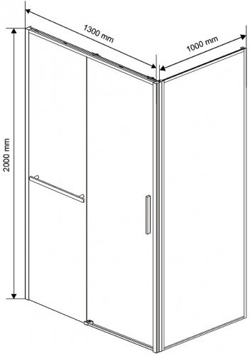 Душевой уголок Vincea Slim Soft 130x100 VSR-1SS1013CLGM профиль Вороненая сталь стекло прозрачное
