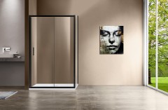 Душевой уголок Vincea Garda 150x100 VSR-1G1015CLB профиль Черный стекло прозрачное