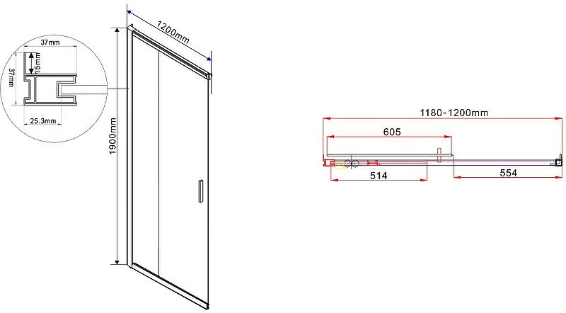 Душевой уголок Vincea Garda 120x90 VSS-1G9012CL профиль Хром стекло прозрачное