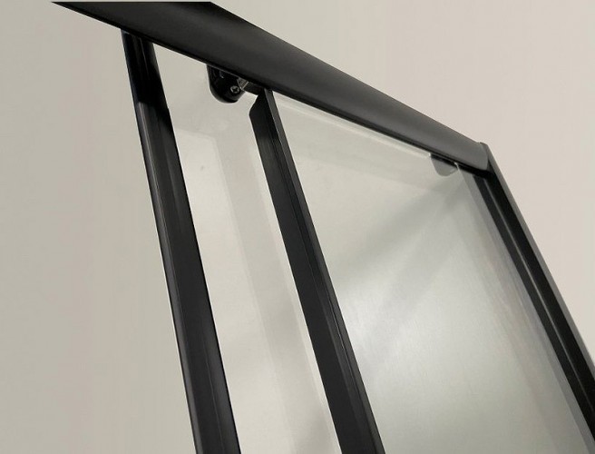 Душевой уголок Niagara Eco 100х100 NG-010-14Q Black профиль Черный стекло с рисунком