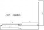 Душевой уголок Vincea Dice 110x80 VSR-4D8011CLB профиль Черный стекло прозрачное
