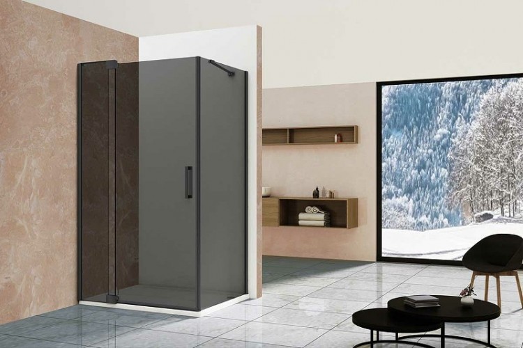 Душевой уголок Vincea Extra 120х90 VSR-1E111290CGB профиль Черный стекло тонированное