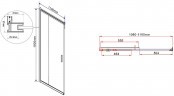 Душевой уголок Vincea Garda 120x110 VSS-1G1112CLB профиль Черный стекло прозрачное