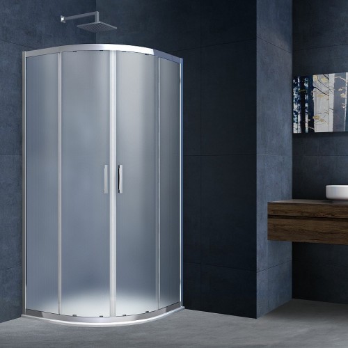 Душевой уголок Vincea Alpha 80x80 VSQ-3AL800MT профиль Хром стекло текстурное