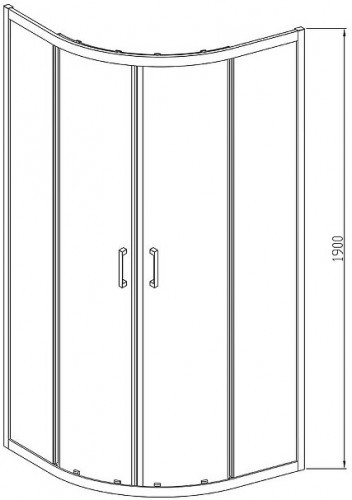 Душевой уголок Vincea Alpha 80x80 VSQ-3AL800MT профиль Хром стекло текстурное