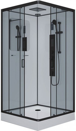Душевая кабина Niagara Premium 100x100 NG-6902-01GQ Black с гидромассажем