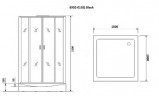 Душевая кабина Niagara Premium 100x100 NG-6902-01GQ Black с гидромассажем