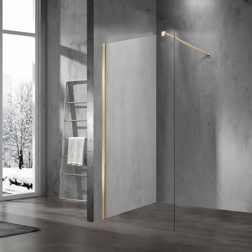 Душевая перегородка Vincea Walk-In 60 VSW-1H600CLG профиль Золото матовое стекло прозрачное