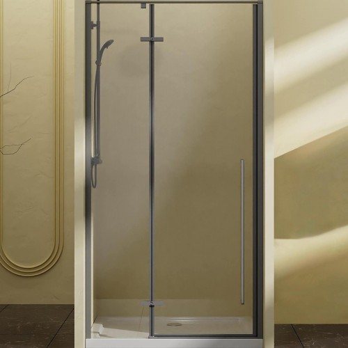 Душевая дверь Vincea Slim-N 90 VDPH-5SN900CLGM профиль Вороненая сталь стекло прозрачное