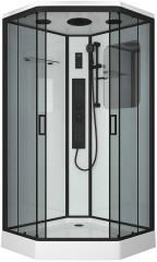 Душевая кабина Niagara Premium 100x100 NG-6902-01GD Black с гидромассажем