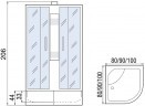 Душевая кабина Мономах Б/К 100x100x44 С МЗ 10000005788 без гидромассажа
