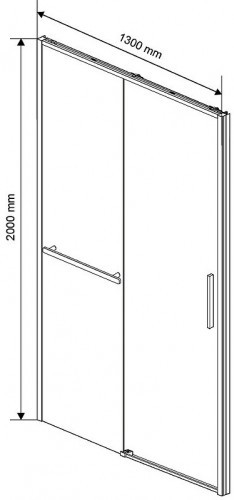 Душевая дверь Vincea Slim Soft 130 VDS-1SS130CLB профиль Черный стекло прозрачное