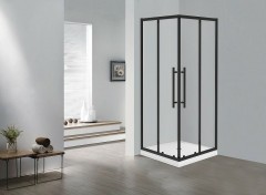 Душевой уголок Esbano Flex 100x100 ESOGF100KVB профиль Черный стекло прозрачное
