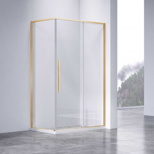 Душевой уголок Vincea Slim-N 130x90 VSR-4SN9013CLG профиль Брашированное золото стекло прозрачное