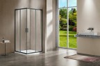 Душевой уголок Vincea Garda 90x80 VSS-1G8090CLGM профиль Вороненая сталь стекло прозрачное