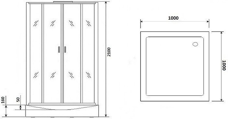 Душевая кабина Niagara Premium 100x100 NG-6002-01Q без гидромассажа