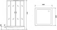 Душевая кабина Niagara Premium 100x100 NG-6002-01Q без гидромассажа