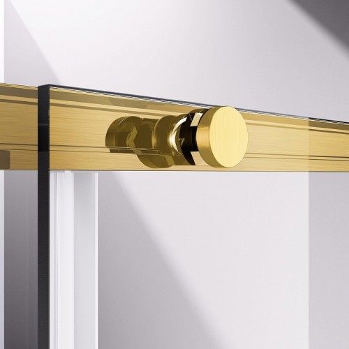 Душевой уголок Vincea Slim-N 140x80 VSR-4SN8014CLG профиль Брашированное золото стекло прозрачное