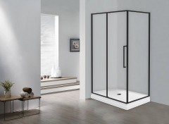Душевой уголок Esbano Surf 110x90 ESOGS119PSB профиль Черный стекло прозрачное