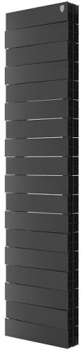 Биметаллический секционный радиатор отопления Royal Thermo PianoForte Tower Noir Sable 300 / 18 секций нижнее правое подключение