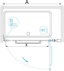 Душевая дверь RGW Passage PA-103W 90 020810309-25 профиль Белый стекло матовое-сатинат