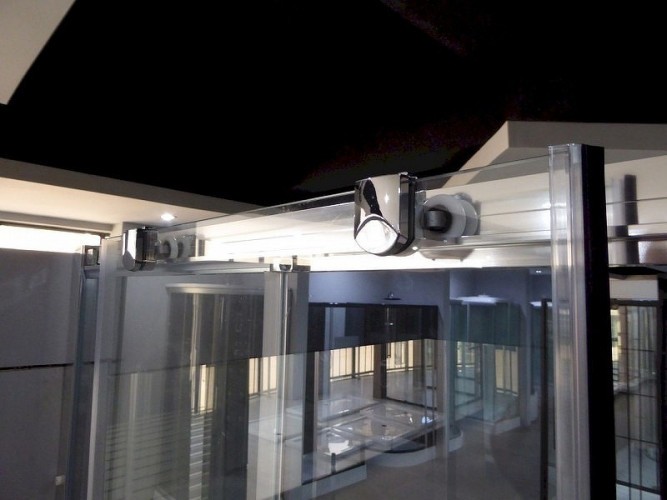 Душевой уголок Esbano Flex 120x80 ESOGF128PSC профиль Хром стекло прозрачное