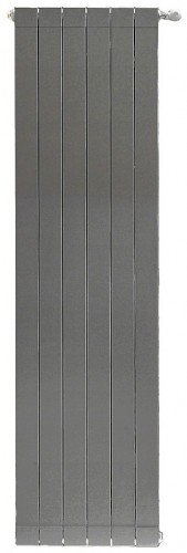 Алюминиевый секционный радиатор отопления Stout Oscar 1800 / 5 секций (серый)