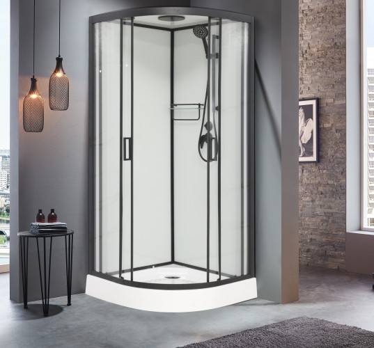 Душевая кабина Frank F409 Black 90х90х220 см