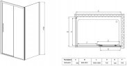 Душевой уголок Vincea Soft 110x90 VSR-3SO9011CLB профиль Черный стекло прозрачное
