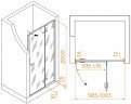 Душевая дверь RGW Stilvoll SV-004-Gr 100 353200410-210 профиль Серый стекло матовое