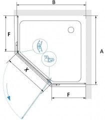 Душевой уголок RGW Passage PA-82B 100x100 41088200-14 профиль Черный стекло прозрачное