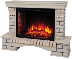 Электрокамин RealFlame Country 33/33W WT с очагом Epsilon 33
