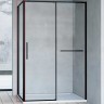 Душевая стенка Vincea Slim Soft 80 VSG-1SS800CLB профиль Черный стекло прозрачное