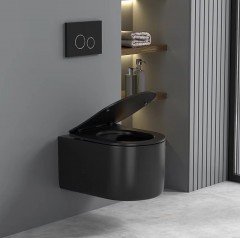 Унитаз Ceruttispa Tanaro Aria MB CT9238 подвесной Черный матовый с сиденьем Микролифт