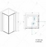 Душевой уголок RGW Passage PA-38 90х90 06083899-11 профиль Хром стекло прозрачное