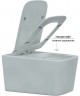 Комплект унитаза с инсталляцией Berges Floe Rimless 043275 с сиденьем Микролифт и Черной матовой клавишей смыва