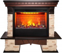 Электрокамин RealFlame Rockland AO античный дуб с очагом 3D Helios 26