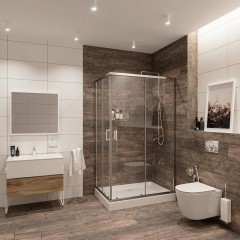 Душевой уголок Niagara Nova 120х90 NG-6611-08 профиль Хром стекло прозрачное