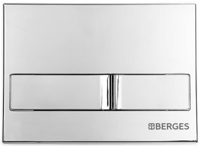 Комплект унитаза с инсталляцией Berges Novum 043205 с сиденьем Микролифт и клавишей смыва Хром глянец