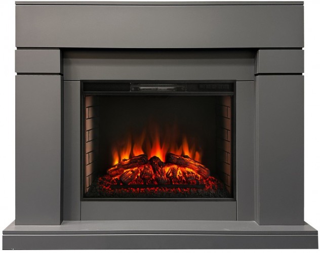Электрокамин RealFlame Lindelse 26 GR серый, графит c очагом Epsilon 26