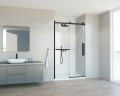 Душевая дверь Vincea Como Soft 130 VDS-1CS130CLB профиль Черный стекло прозрачное
