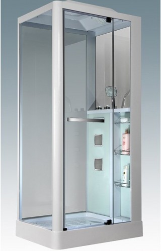 Душевая кабина Grossman GR-123 110x90 профиль Белый стекло прозрачное