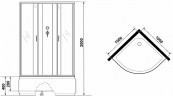 Душевая кабина Niagara Classic 100х100 NG-6709-14BKG с гидромассажем