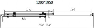Душевой уголок Vincea Como-N 120x90 VSR-4CN9012CGB профиль Черный стекло тонированное