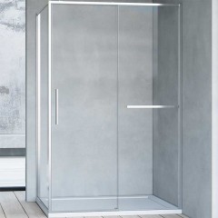 Душевой уголок Vincea Slim Soft 100x80 VSR-1SS8010CL профиль Хром стекло прозрачное
