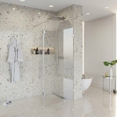 Душевая перегородка Niagara Nova 90 NG-662-90 профиль Хром стекло прозрачное