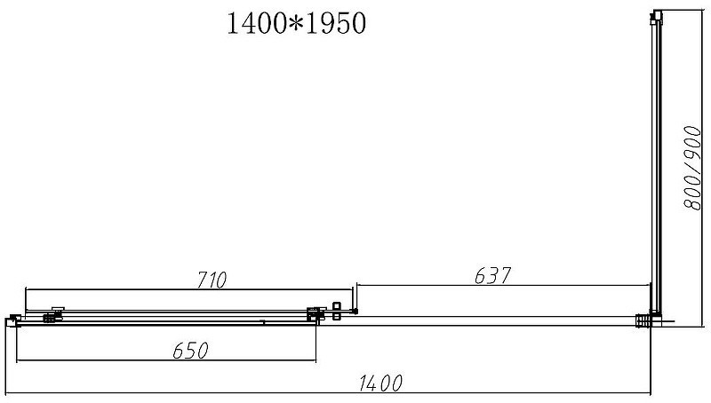 Душевой уголок Vincea Slim-N 140x80 VSR-4SN8014CLGM профиль Вороненая сталь стекло прозрачное
