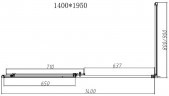 Душевой уголок Vincea Slim-N 140x80 VSR-4SN8014CLGM профиль Вороненая сталь стекло прозрачное